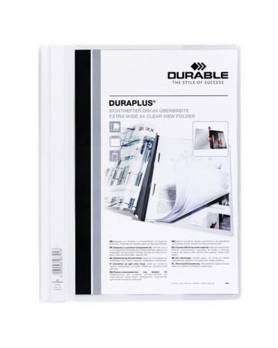 Portadocumentos Durable Duraplus Blanco Transparente A4 25 Piezas