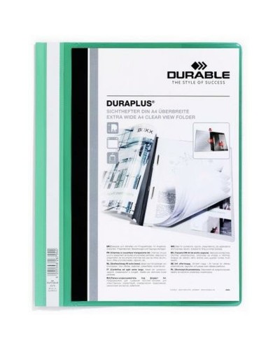 Dossier Durable Fástener Duraplus Transparent Vert A4 (25 Unités)