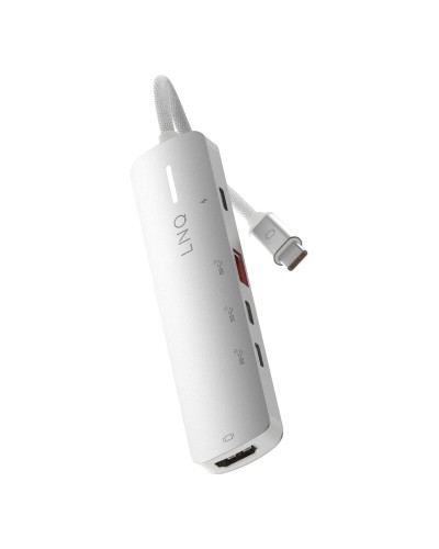 Hub USB Linq Byelements LQ49051 Weiß Grau