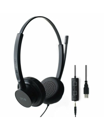 Kopfhörer mit Mikrofon SPC Brave Pro Schwarz
