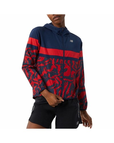 New Balance Veste de Sport Femme Imprimée Accelerate Bleu Clair - Course à Pied & Entraînement
