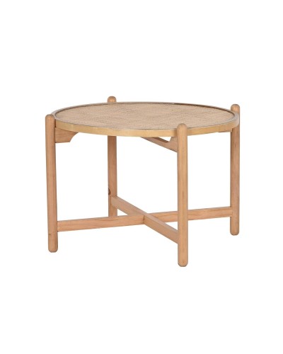 Tavolino da Caffè DKD Home Decor Naturale Legno di paulownia 66 x 66 x 45 cm