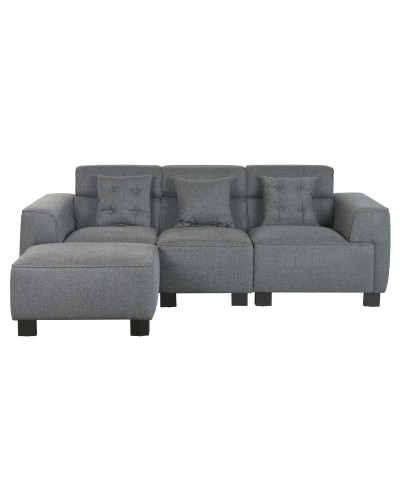 Sofa Home ESPRIT Donker grijs Modern 231 x 170 x 82 cm