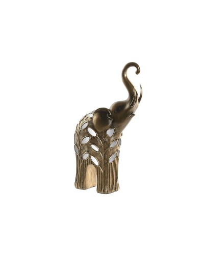 Statua Decorativa Home ESPRIT Bronce Elefante 22,5 X 10,5 X 37,5 CM