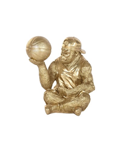 Deko-Figur Home ESPRIT Gold Gorilla 54 X 46 X 60,5 CM