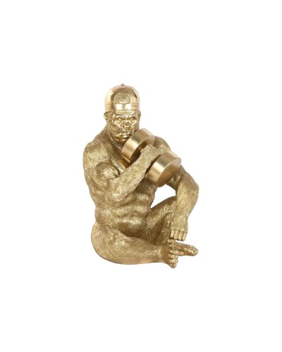 Deko-Figur Home ESPRIT Gold Gorilla 44 X 38 X 61,5 CM