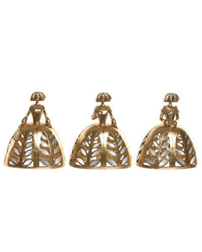 Statua Decorativa Home ESPRIT Dorato 20,5 X 13 X 25 CM (3 Unità)