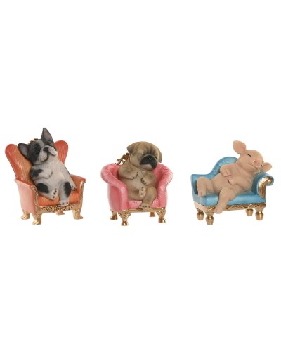 Prydnadsfigur Home ESPRIT Multicolour 15 X 9,5 X 14 CM (3 antal)