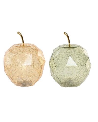 Decoración luminosa Home ESPRIT Cristal Shabby Chic 14 x 14 x 19 cm (2 Unidades)