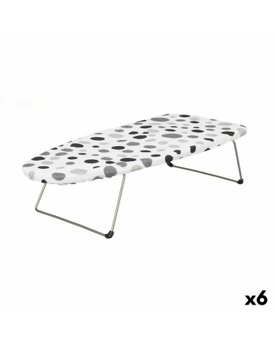 Table à Repasser Kipit Blanc Noir Métal Tissu Points Bureau (6 Unités)