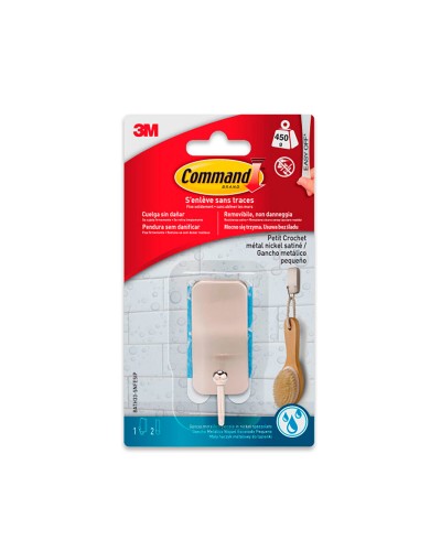 Aufhängbarer Handtuchhalter 3M 25 X 66 X 25 MM Silberfarben Nickel (1 Stück)