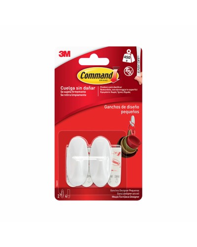 Haken zum Aufhängen 3M 450 g Weiß (2 Stück)