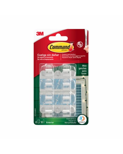 Gancho para colgar 3M Transparente Plástico (8 Unidades)