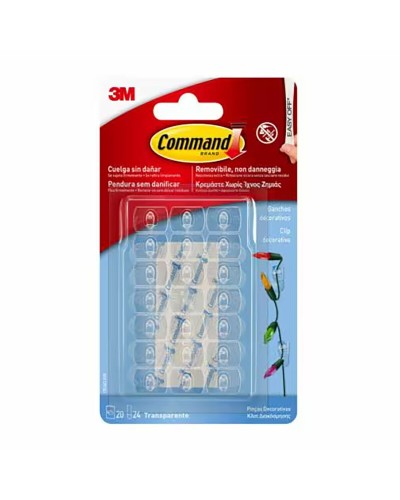 Upphängningskrok 3M Transparent Plast (20 antal)