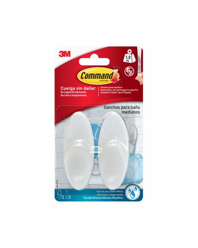 Haak voor ophanging 3M 1,3 kg Wit (2 Stuks)