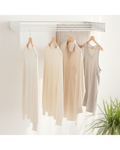 Stendibiancheria da parete pieghevole estensibile retrattile Dryva 80 InnovaGoods