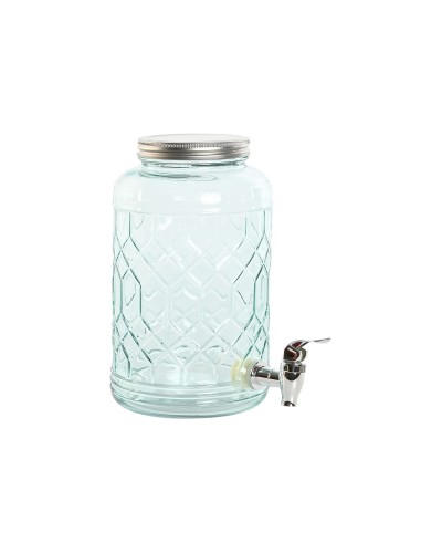 Vattendispenser Home ESPRIT Blå Rostfritt stål Glas 3,6 L 16 x 21 x 26 cm