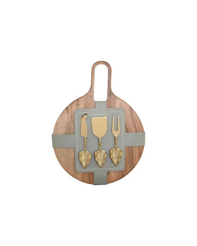 Tagliere Home ESPRIT Dorato Naturale Moderno 30 x 40 x 1,5 cm (4 Pezzi)