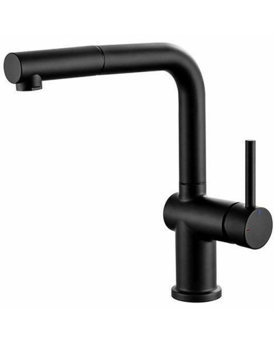 Mixer Tap Edouard Rousseau SQUARE Black Stainless steel C-shaped