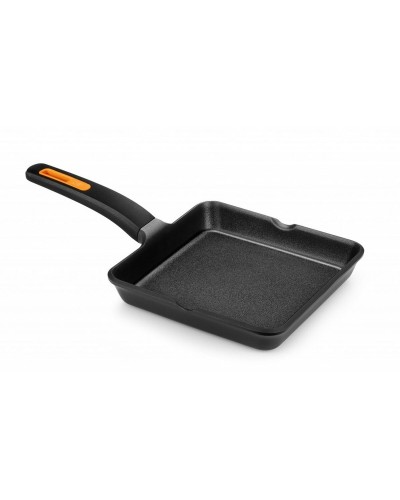 Gladde Grillpan BRA EFFICIENT PLUS Zwart Aluminium