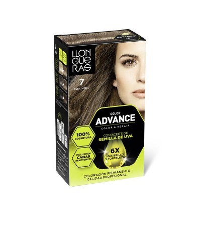 Permanent Dye Llongueras COLOR ADVANCE Nº 7-Rubio Medio (1 Unit)