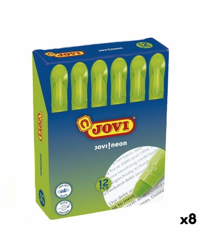 Fluorescerande markörsuppsättning Jovi JOVI!NEON Grön 12 Delar (8 antal)