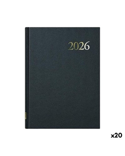 Diary DOHE SEGOVIA Black 14 x 20 cm 2026 (20 Units)