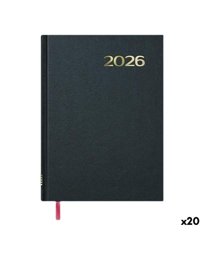Agenda DOHE SÍNTEX Negro 14 x 20 cm 2026 (20 Unidades)