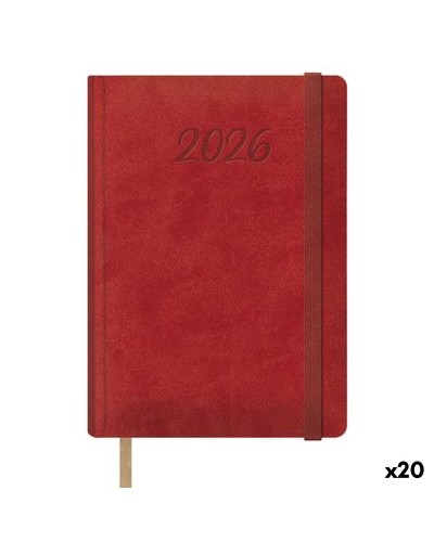 Agenda DOHE SAMBA Rosso 1/4 15 x 21 cm 2026 (20 Unità)