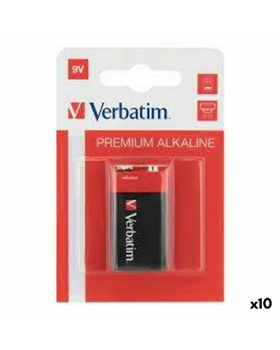 Pila Alcalina Verbatim 9 V 6LR61 (10 Unidades)
