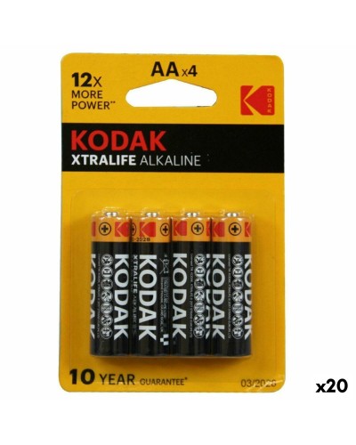 Piles Alcalines Kodak LR06 4 Pièces (20 Unités)