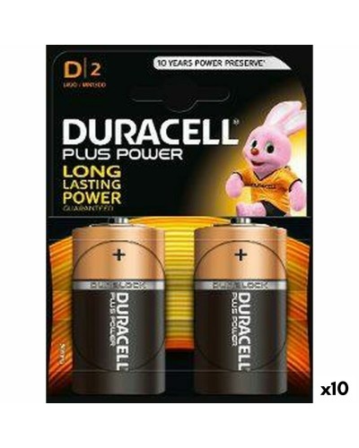Piles Alcalines DURACELL 1,5 V LR20 (10 Unités)