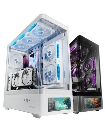 ATX Semi-Tower Gehäuse Mars Gaming MCLCDPROW Weiß