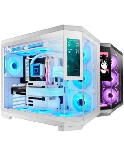 ATX Semi-toren doos Mars Gaming MC3TCORELCDW Wit