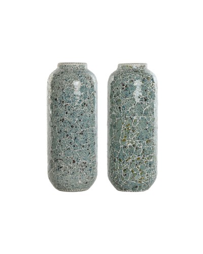 Bureaulamp Home ESPRIT Groen Hemelsblauw 25 W 220 V (2 Stuks)