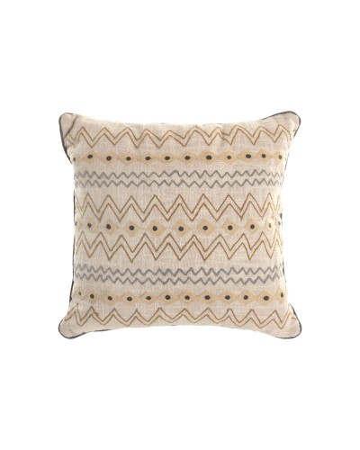 Coussin Home ESPRIT Beige Ikat 45 x 45 x 15 cm