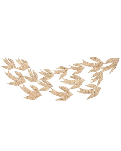 Decoración de Pared Home ESPRIT Natural Shabby Chic 126 X 5 X 40 CM