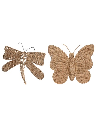 Wanddecoratie Home ESPRIT Natuurlijk Shabby Chic 44 X 4 X 46 CM (2 Stuks)