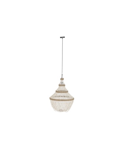 Plafondlamp Home ESPRIT Wit Natuurlijk Schelpen 50 W 50 x 50 x 130 cm