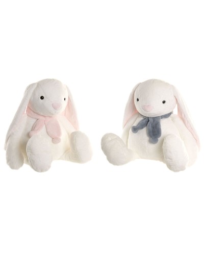 Fluffy toy Home ESPRIT Cream Polyester Children's Rabbit (2 Units)