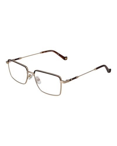 Hackett London HEB284: Men's Eyeglasses - Rectangular Brown Tortoise Frame
