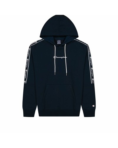 Champion Felpa Uomo Nera con Cappuccio Cotone Sportiva
