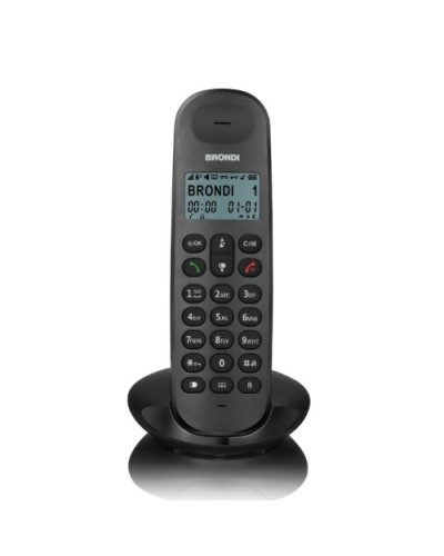 BRONDI LOTUS 10279090 Cordless Phone Black DECT Alphanumeric Display Caller ID