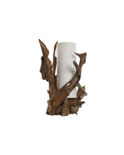 Lampe de bureau Home ESPRIT Fer bois de teck 30 X 55 X 80 cm