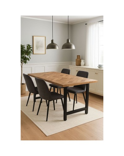 Tavolo da Pranzo Home ESPRIT Metallo Legno di acacia 180 x 90 x 76 cm