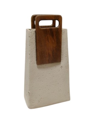 Vaso Home ESPRIT Marrone Beige Legno di mango Cartapesta