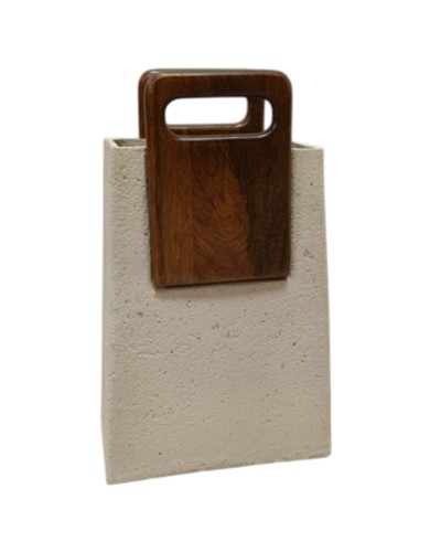 Vase Home ESPRIT Braun Beige Mango-Holz Papiermaché