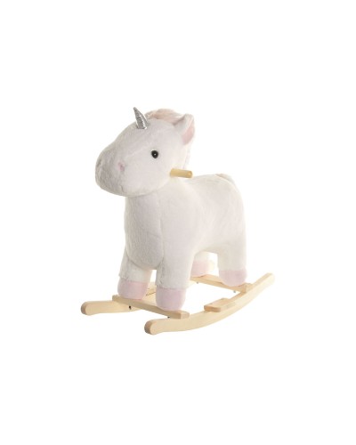 Mecedora Home ESPRIT Blanco Natural Unicornio