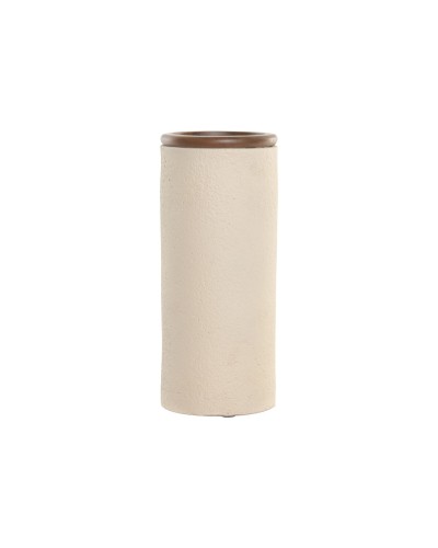Vase Home ESPRIT Braun Beige Terrakotta Mango-Holz 16 x 16 x 40 cm