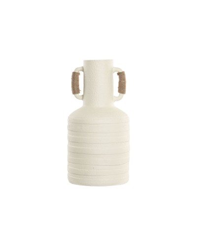 Vase Home ESPRIT Blanc Marron Clair Terre cuite